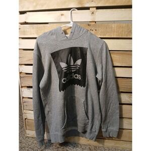 Adidas Originals Blackbird‎ Trefoil Graphic GrayPullover Hoodie Men Medium!!